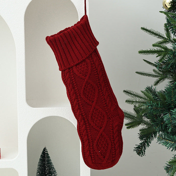 2026 Embroidered Christmas Stocking Knitted Family Stocking with Name Holiday Xmas Gift
