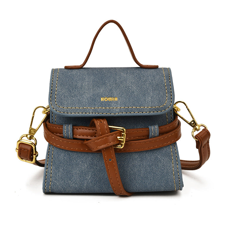 Leopard tie-me mini handbag fashion crossbody bag