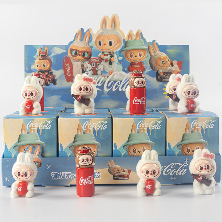 Flocking labubu Ornaments Gift Children's Toys Blind Bag Blind Box