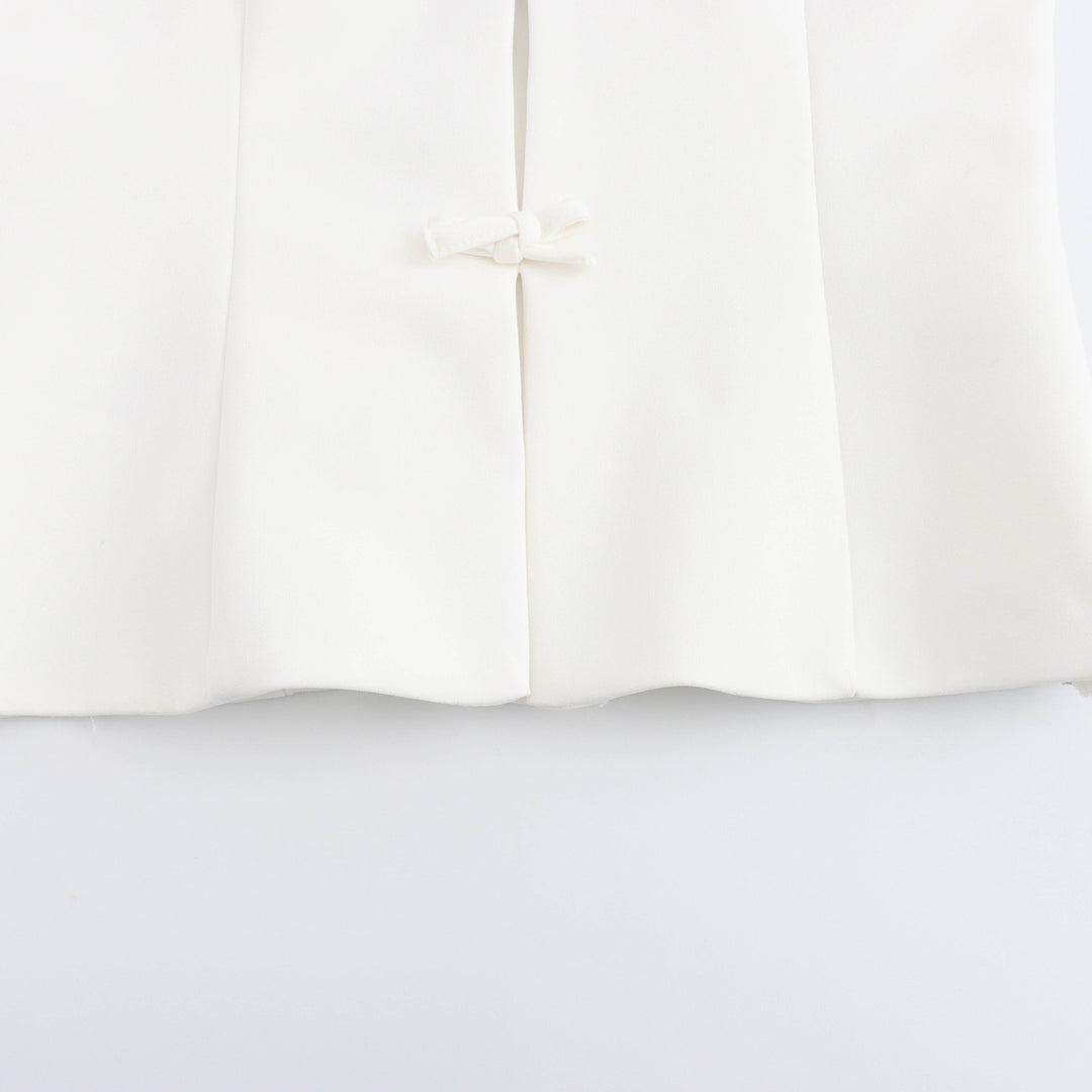 Halter Neck Bow Tie Solid Color sleeveless Top