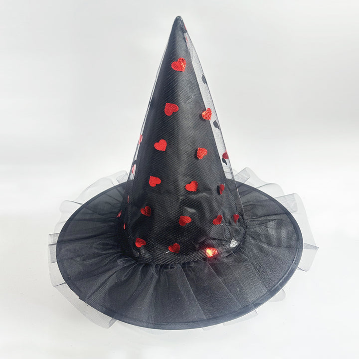 Halloween Glitter Mesh Witch Hat Party dress hat