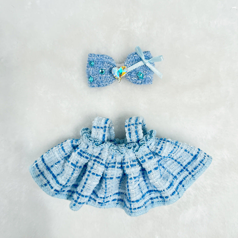 Elegant retro woolen skirt for labubu