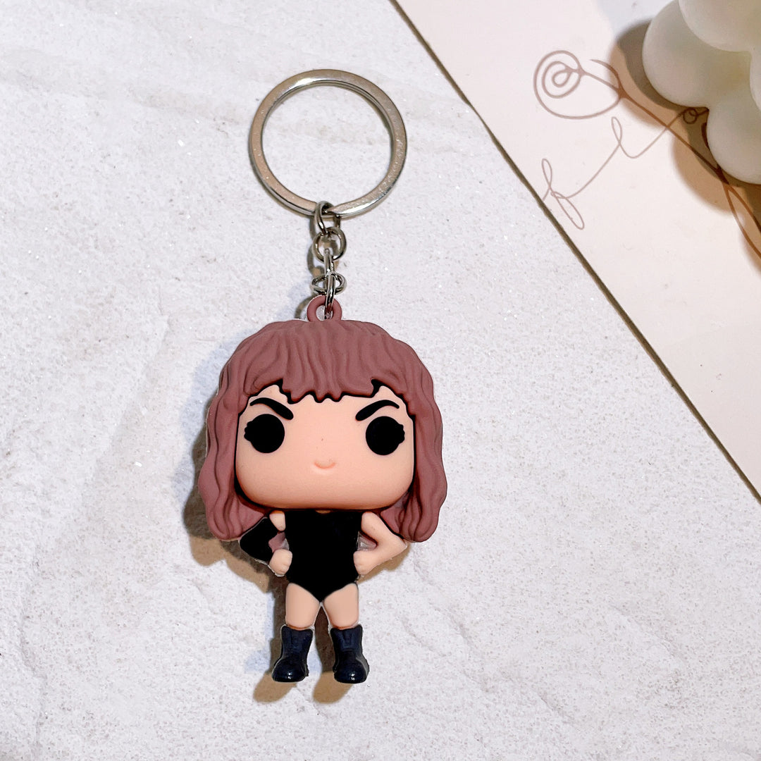 Taylor Swift cartoon character keychains 4pcs set