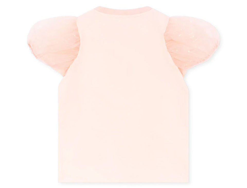 BALLERINA TEE-pink sequin bow glitter tee for girls-preorder