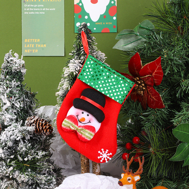 Christmas socks decoration small Christmas Santa Claus gift bag