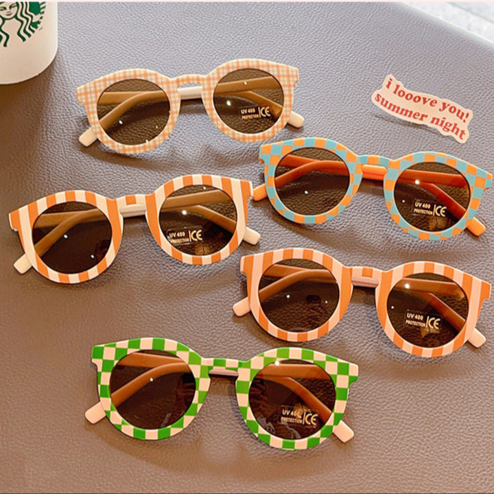 Stripe Retro Groovy Toddler Kids Sunglasses