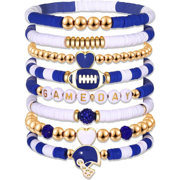 Football Game Day multi-layer beaded bracelets