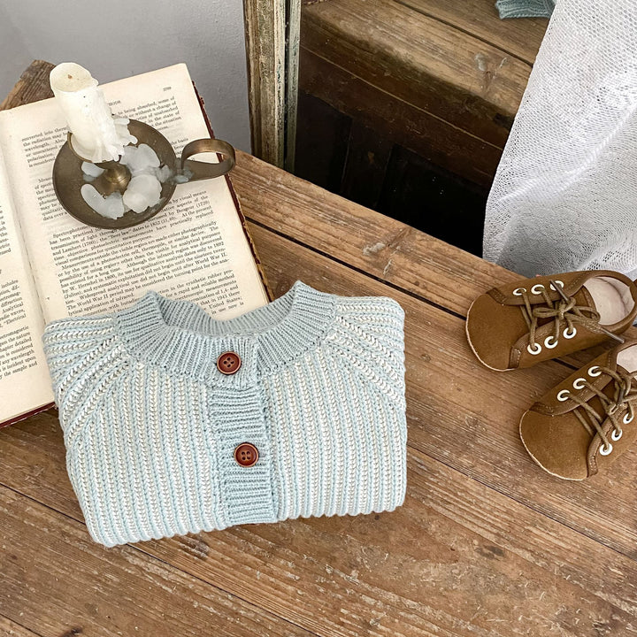 Baby Boys Two-tone cable-knitted cardigan