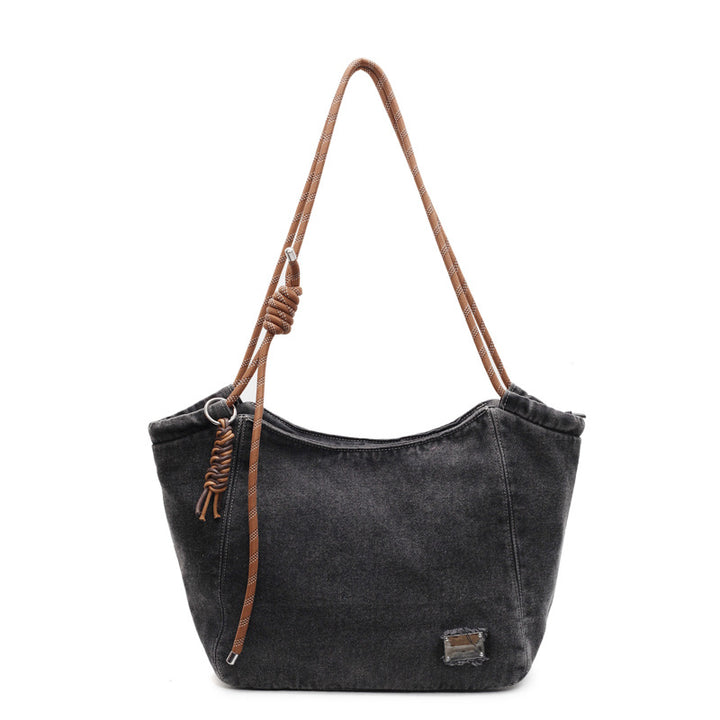 Large capacity denim tote bag shoulder bag