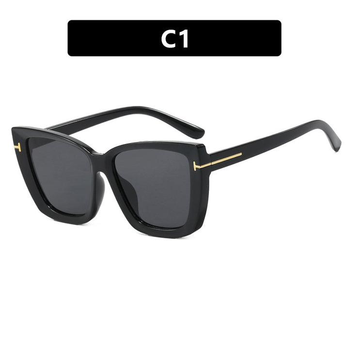 Square large frame sunglasses for women men