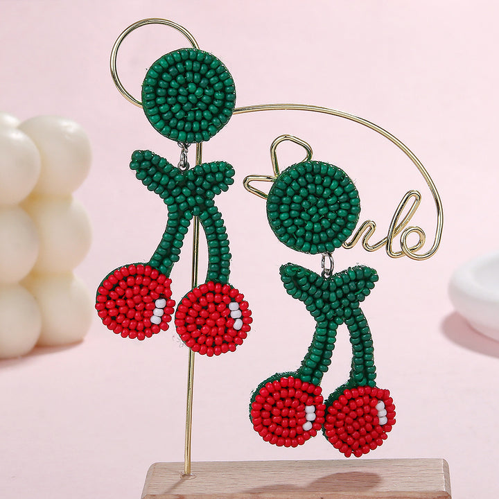 Summer fruit rice bead earrings vacation earrings