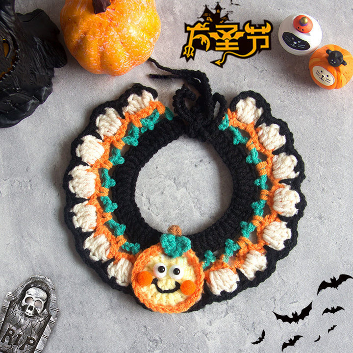 Halloween pet handmade crochet scarf bib funny costume