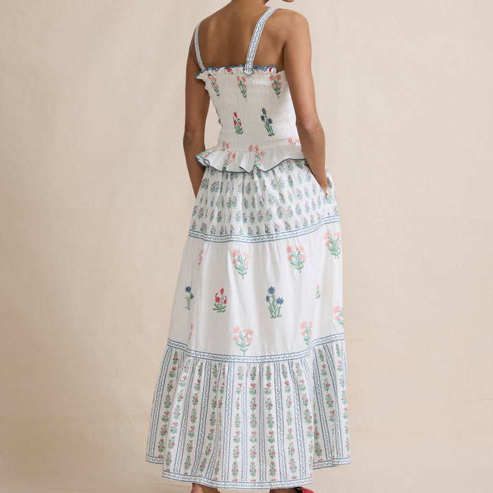 Boho Floral Ruffled Spaghetti Strap Swing dress