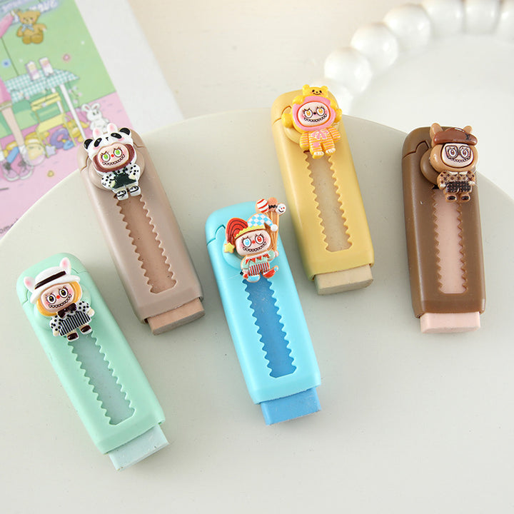 Labubu push-pull eraser cute labubu rubber eraser