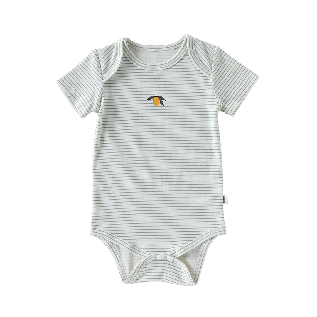 Baby summer pure cotton fruit printed envelope collar romper