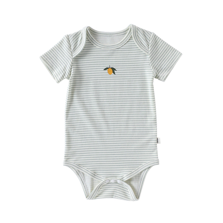 Baby summer pure cotton fruit printed envelope collar romper