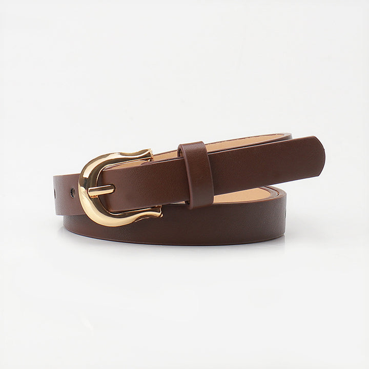 Women's candy color pin buckle belt