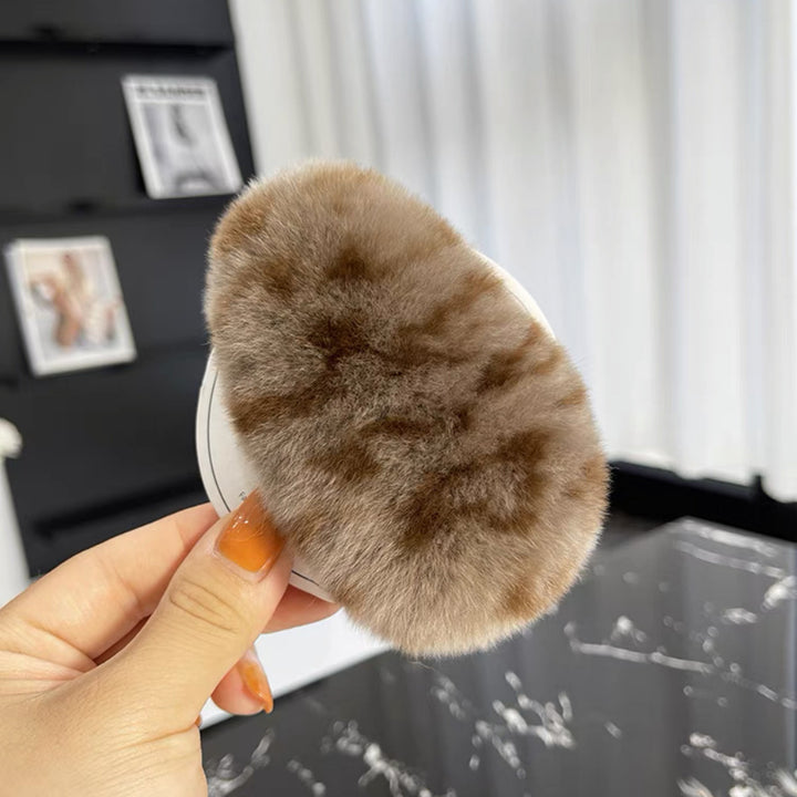 Leopard Furry plush hair clip for girls women
