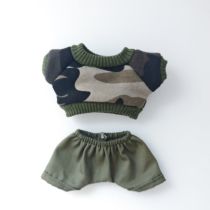 Labubu cool Camouflage suit dolls clothes