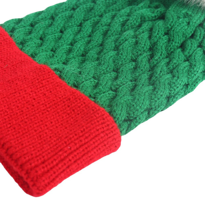 Parent-child Christmas warm knitted hat cable beanie