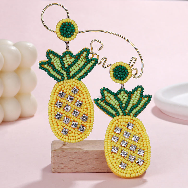 Summer fruit rice bead earrings vacation earrings