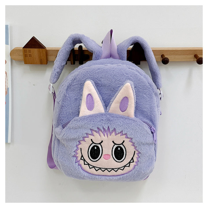 Cartoon labubu furry backpack children's plush backpack