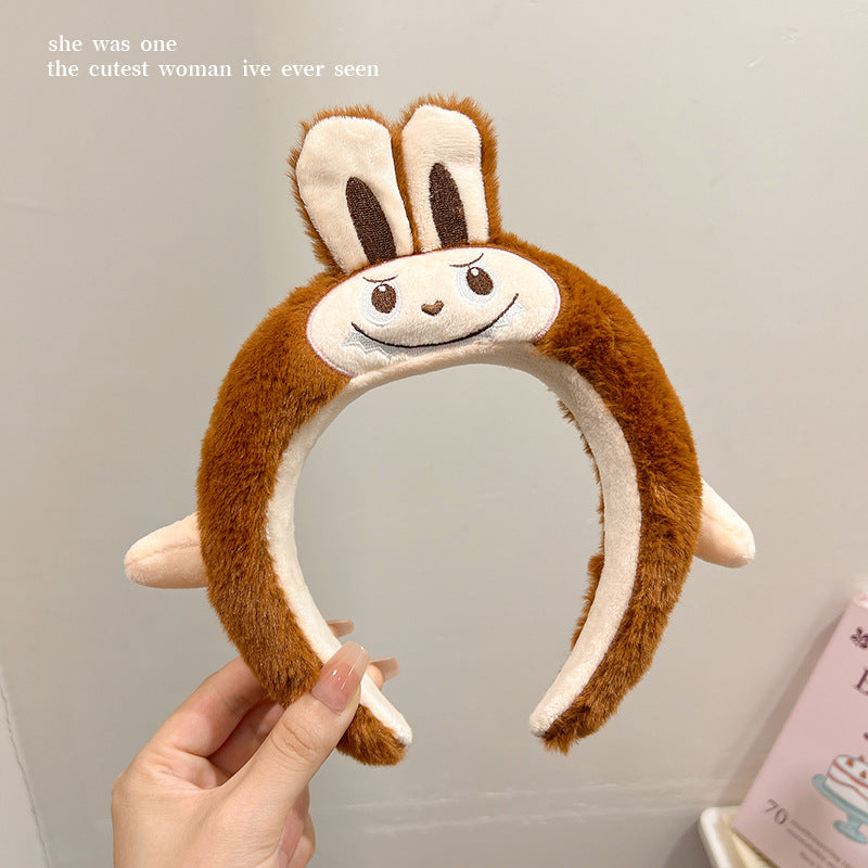 Cute cartoon labubu headband SPA headband