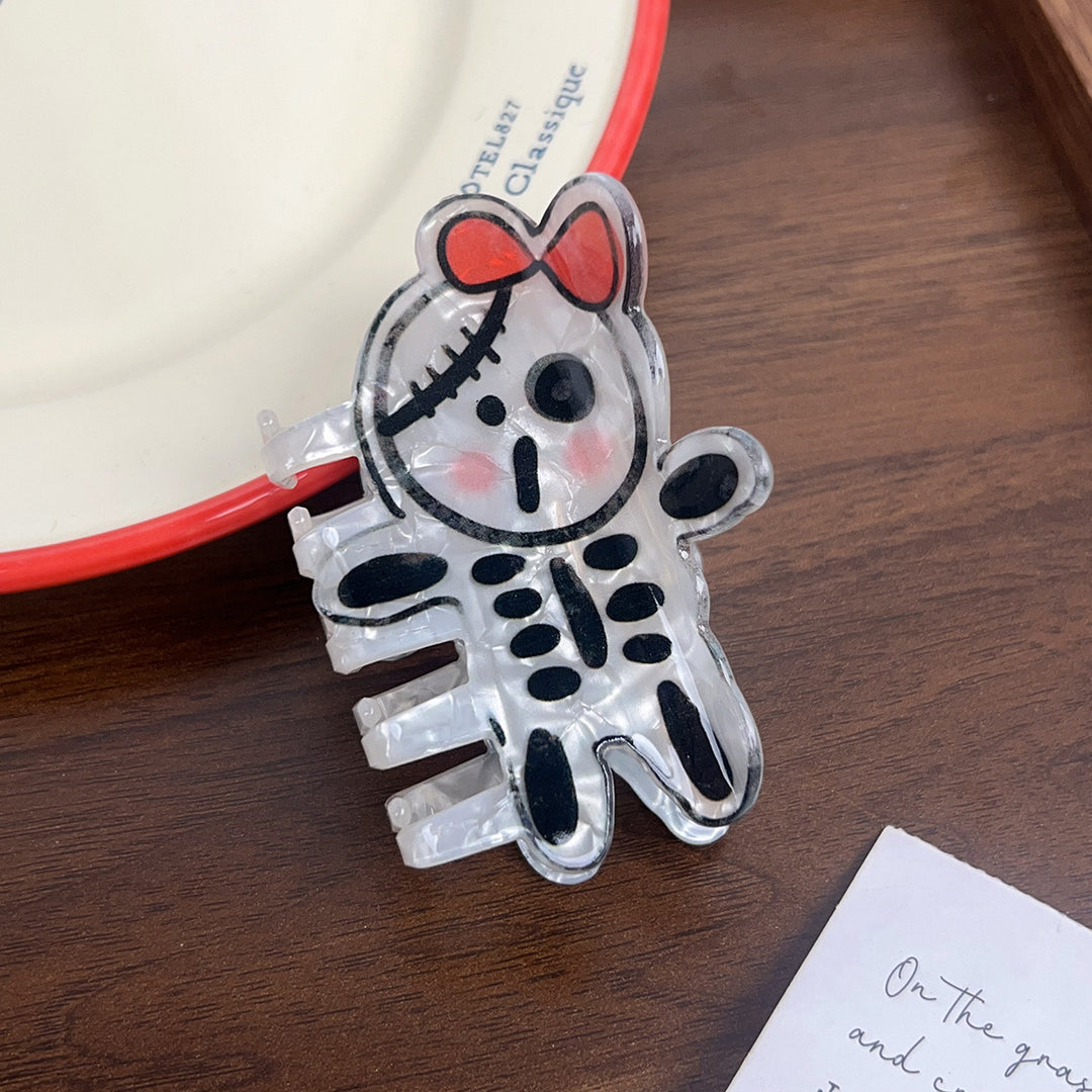 Halloween pumpkin ghost funny shark hair clip