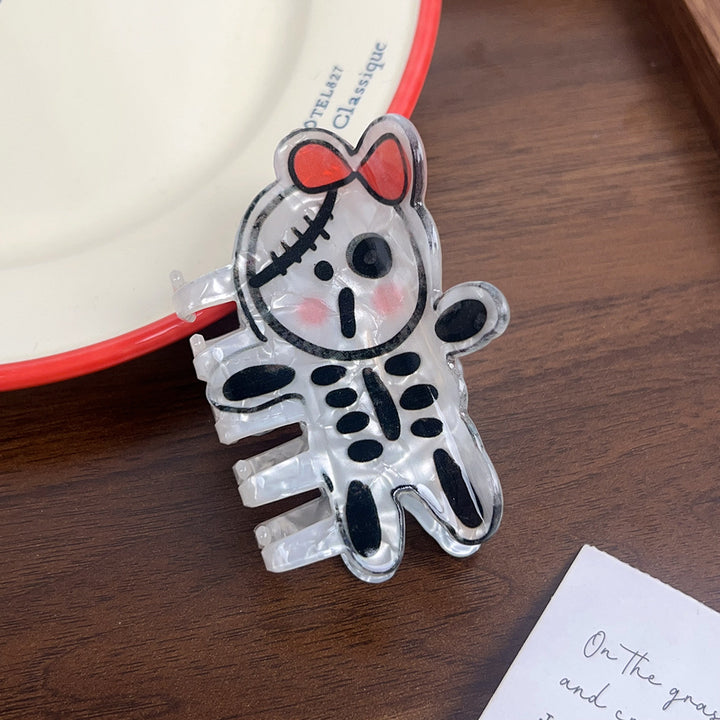 Halloween pumpkin ghost funny shark hair clip