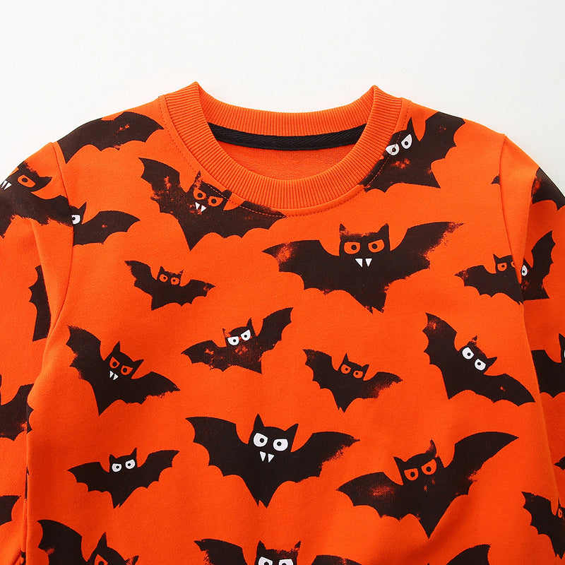 Halloween bat all-over printed sweatshirt for boys