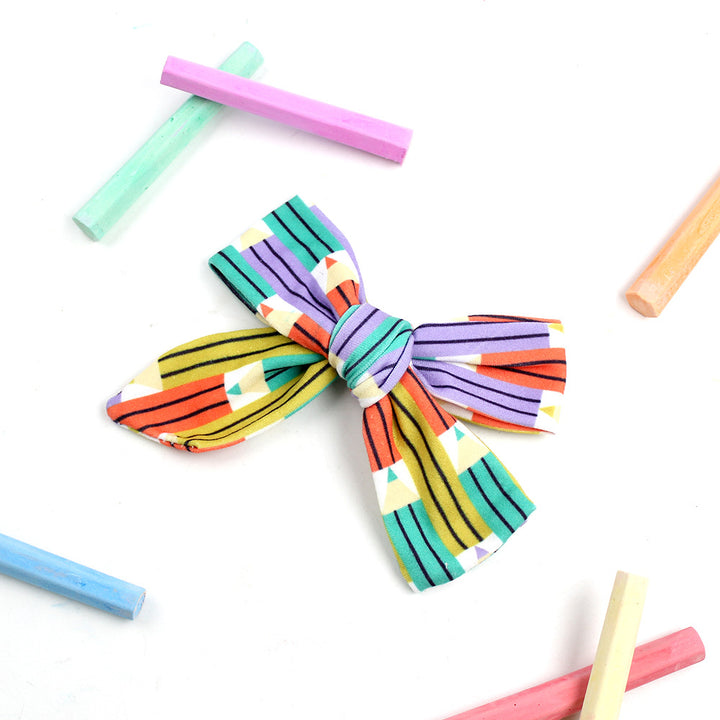 Back to school pencil bow hair clips students hair accessories