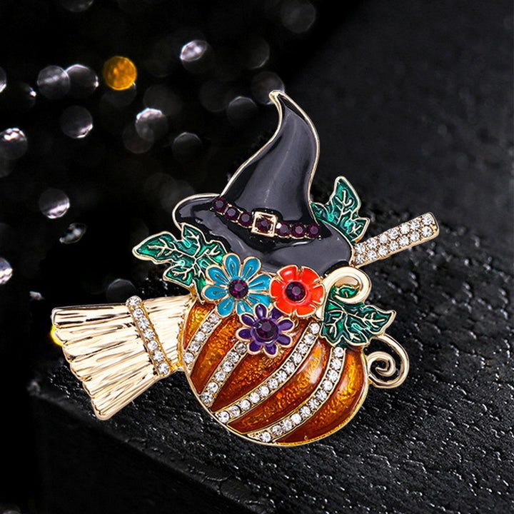 Halloween magic witch pumpkin brooch halloween gifts