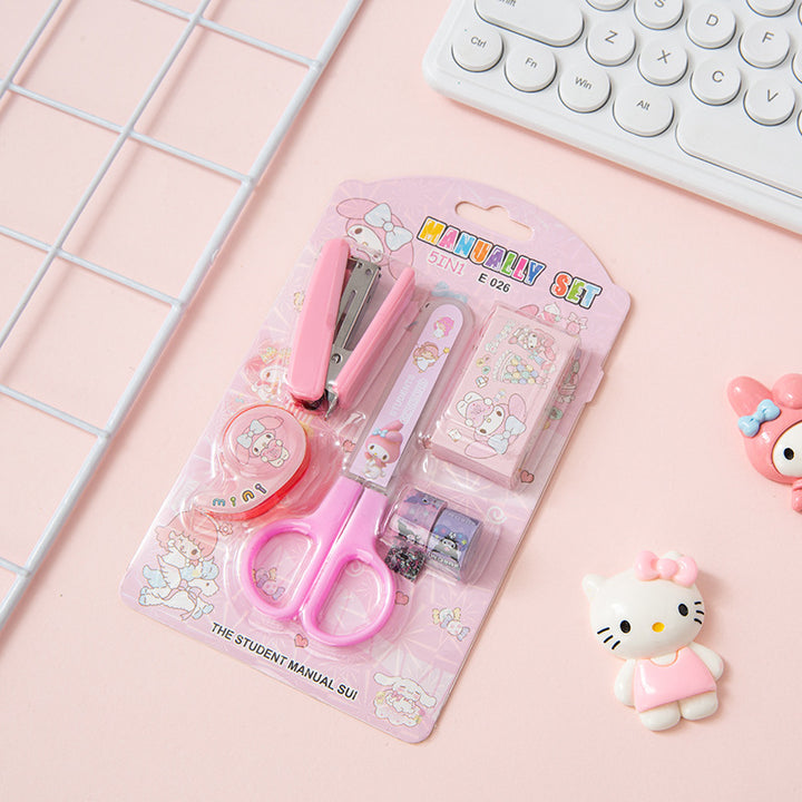 Sanrio stationery set stapler scissors&tape set student supplies