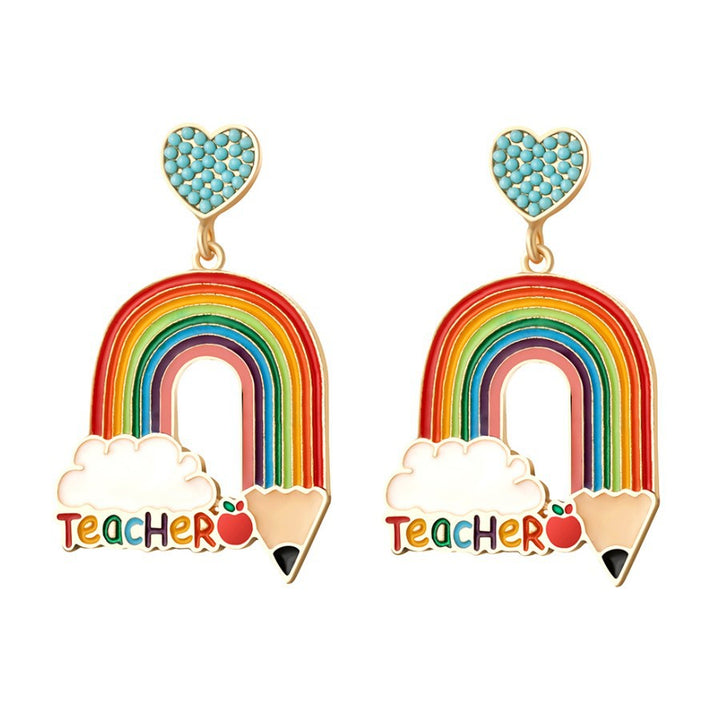 Back to school Teacher candy color earrings Teacher's Day gift