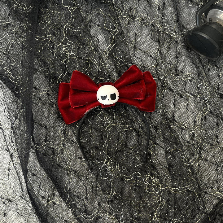 Handmade Velvet Bow Headband with tycoco head for labubu