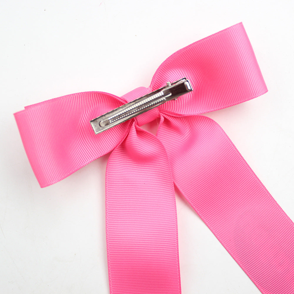 Back to school crayon  ribbon bow hair clips