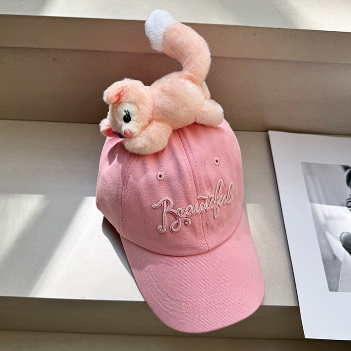 Cartoon doll decorated parent-child baseball cap