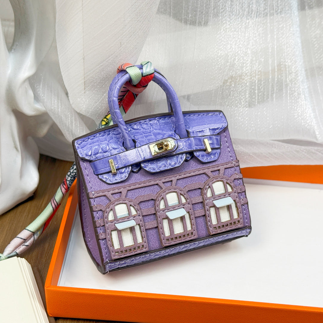 Mini House Bag Charm designer Bag Pendant-Retro series