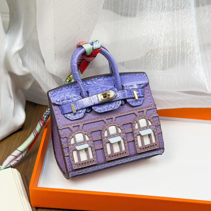 Mini House Bag Charm designer Bag Pendant-Retro series