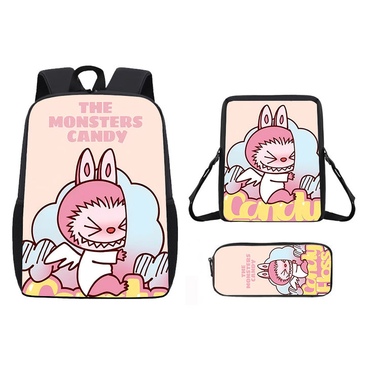 Labubu school bag 3PCS set backpack pencil case
