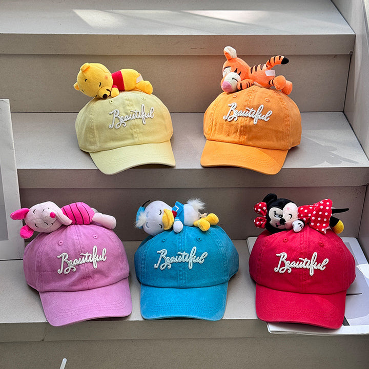 Cartoon doll decorated parent-child baseball cap