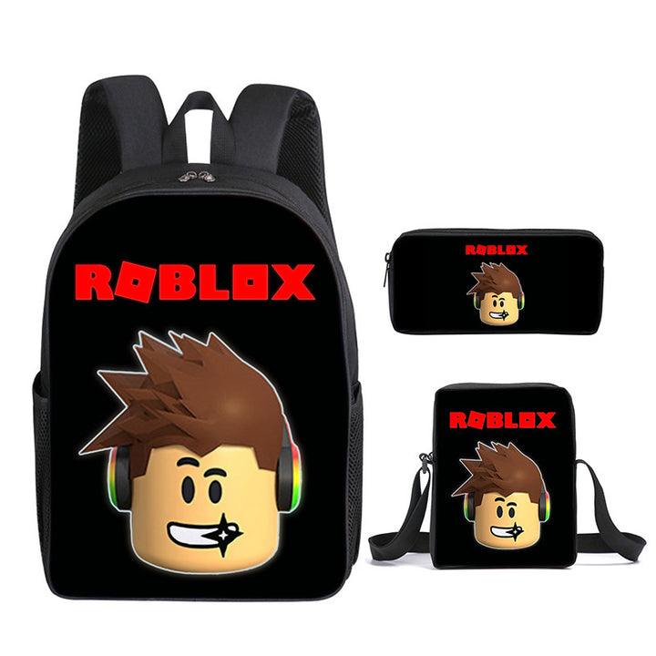 Roblox theme schoolbag students backpack 3pcs set