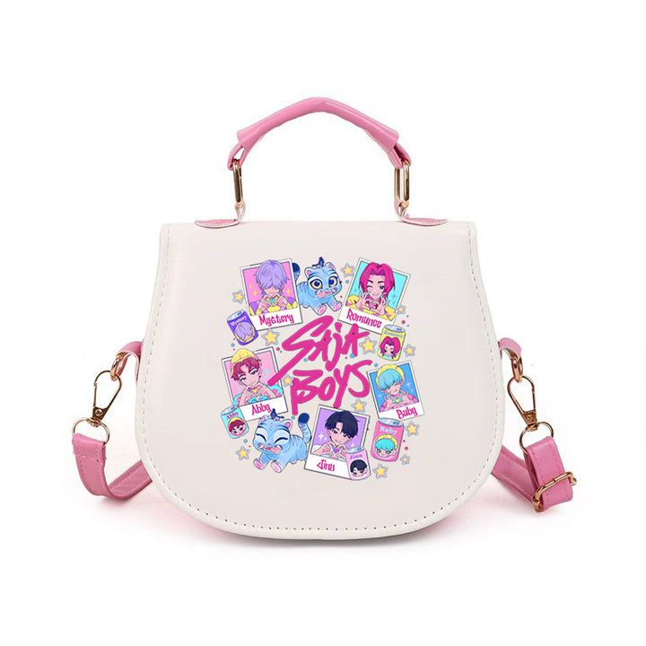 Kpop Demon Hunter small PU handbag shoulder bag-pink