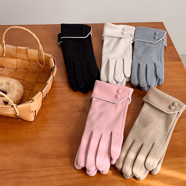 Women's winter Velvet thickened elegant gloves