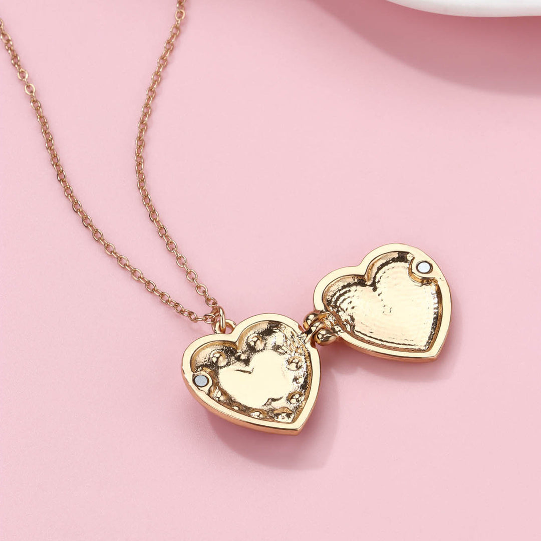 Heart diamond photo necklace Valentine's Pendant Necklace