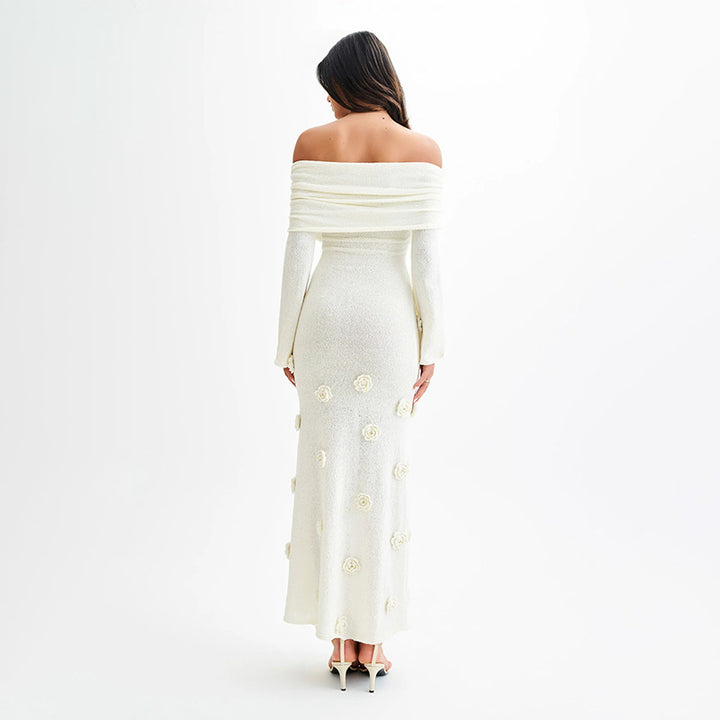 Flower knitted Beach dress swimsuit cover up