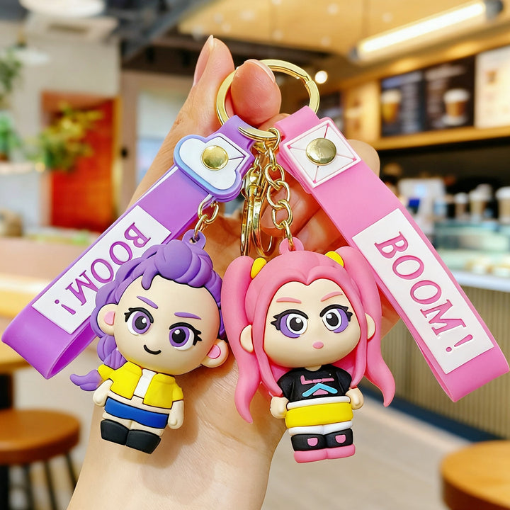 KPOP demon hunters silicone keychain
