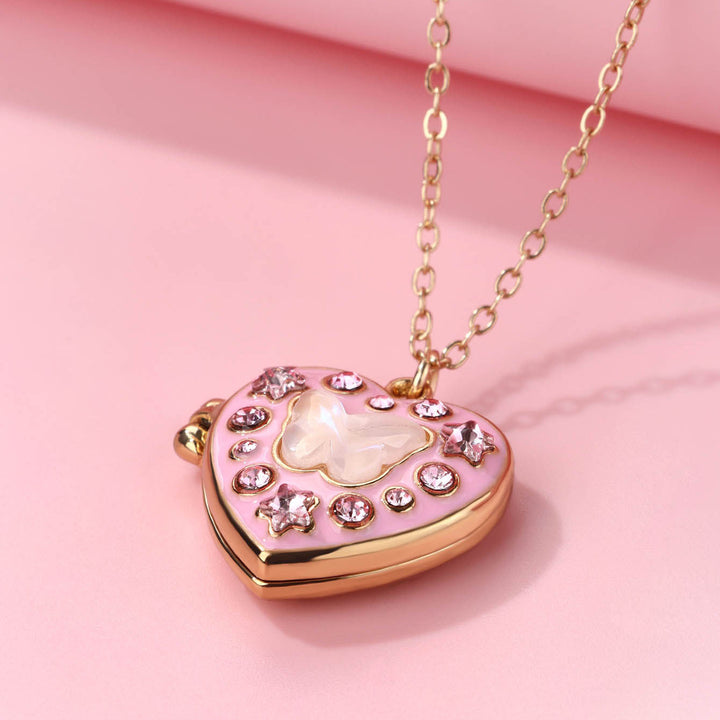 Heart diamond photo necklace Valentine's Pendant Necklace