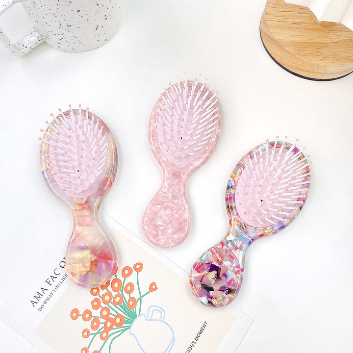Acetate colorful air bag comb small portable massage comb