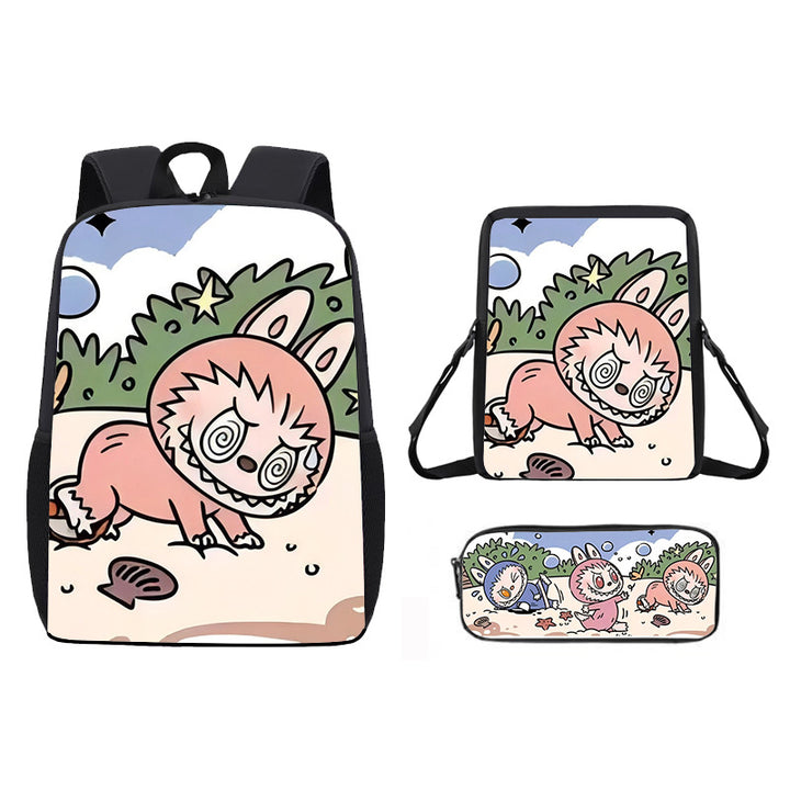 Labubu school bag 3PCS set backpack pencil case
